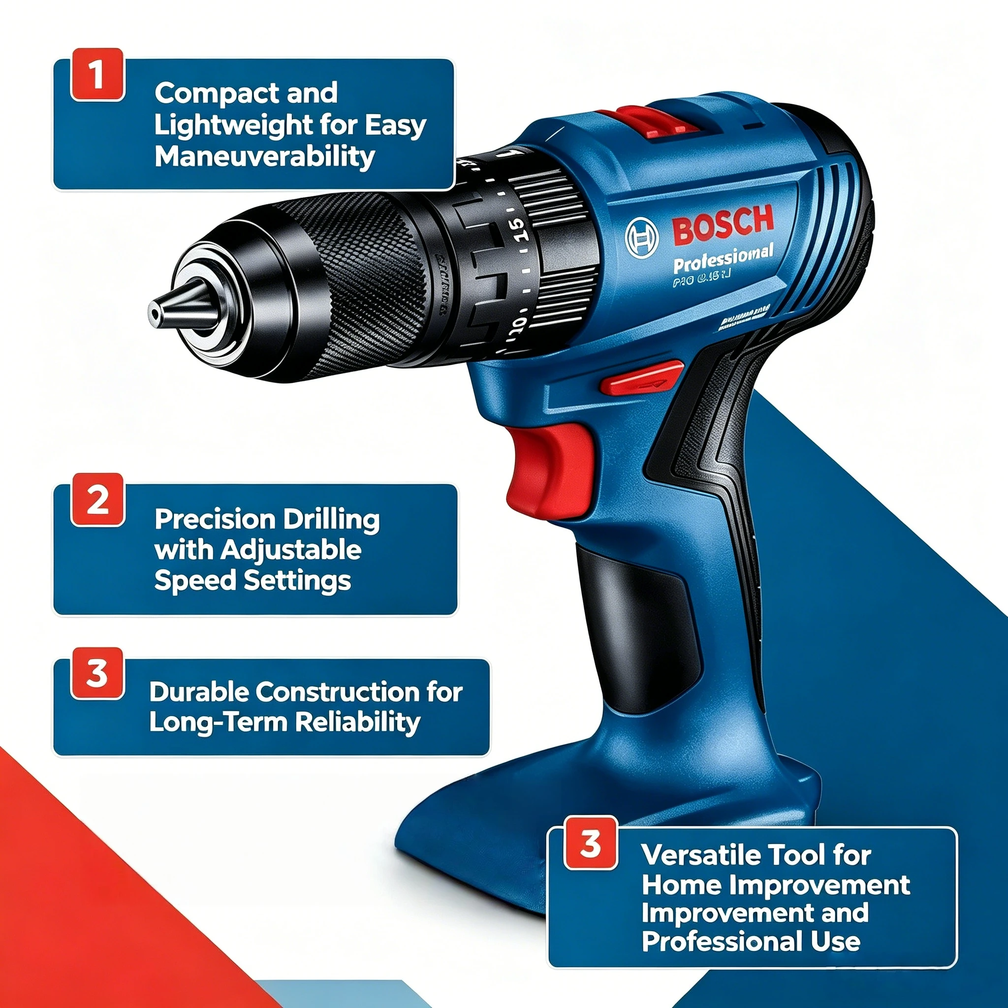 Bosch Drill Gsb 18V - Furadeira de Impacto Sem Fio Bosch