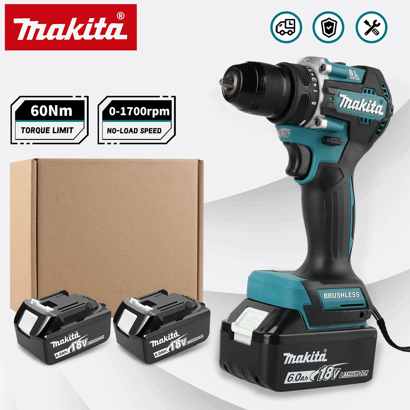 Makita Drill Ddf484 - Furadeira/Parafusadeira Makita DDF487 18V a Bateria