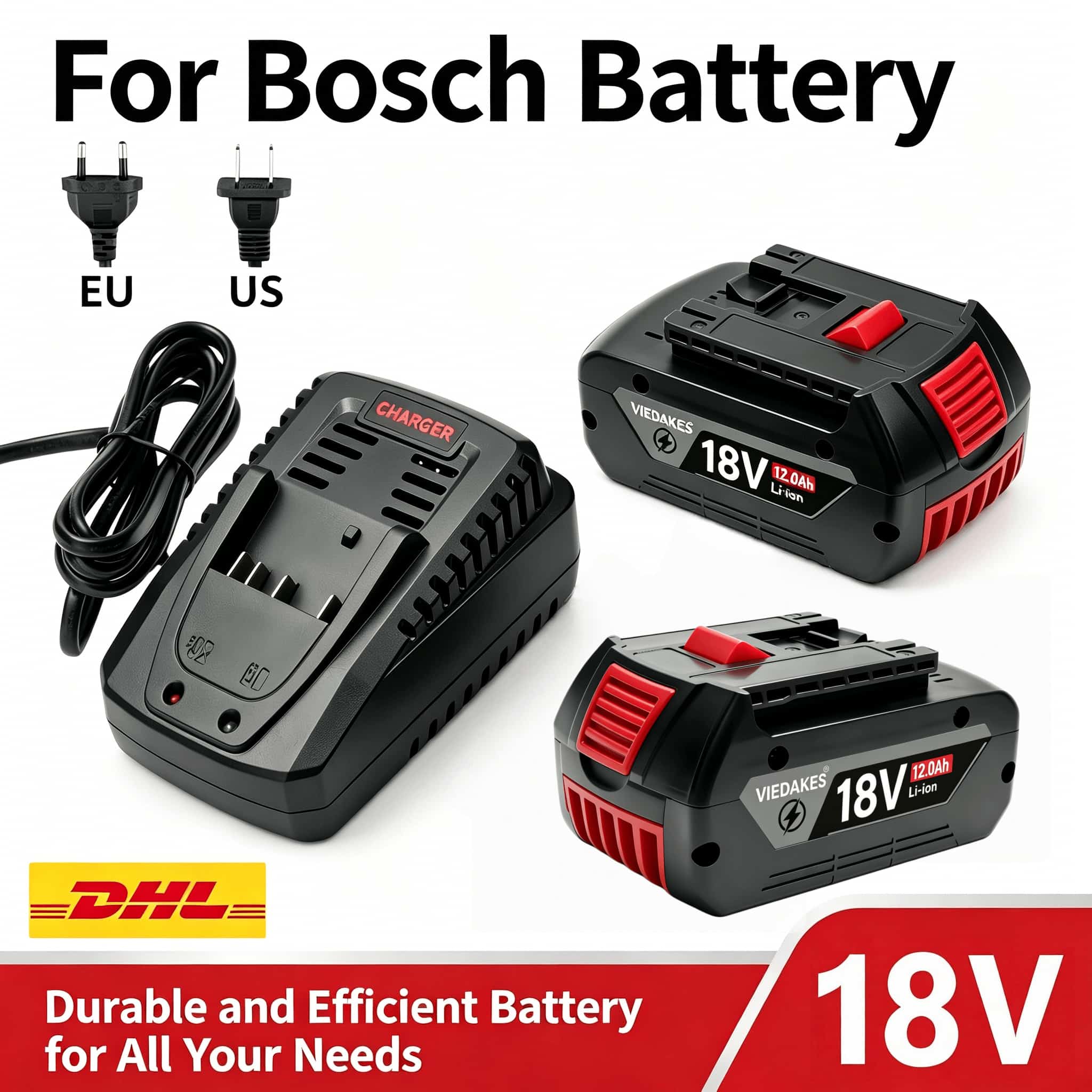 Bosch Drill Gsb 18V - Bateria de Substituição 18V 10.0Ah para