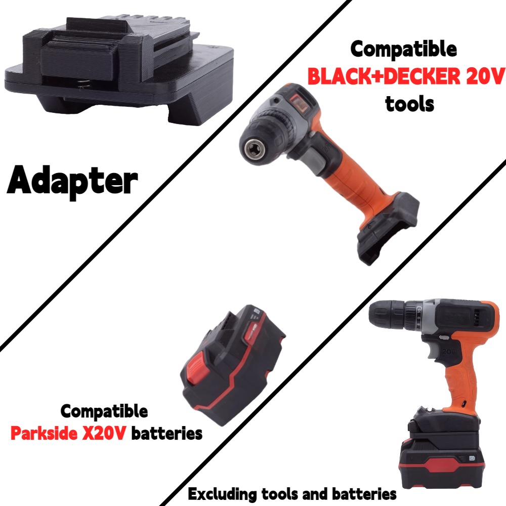 Black+Decker Tool Cordless - Para parkside x20v equipe bateria de