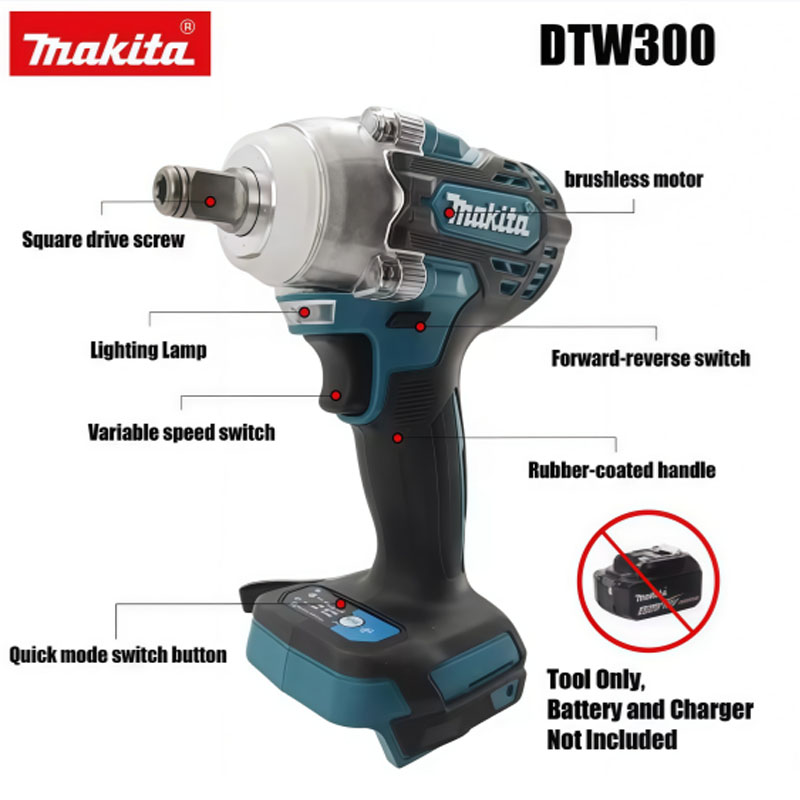 Makita Drill Dtw300 - Makita DTW300 18V Chave de Impacto