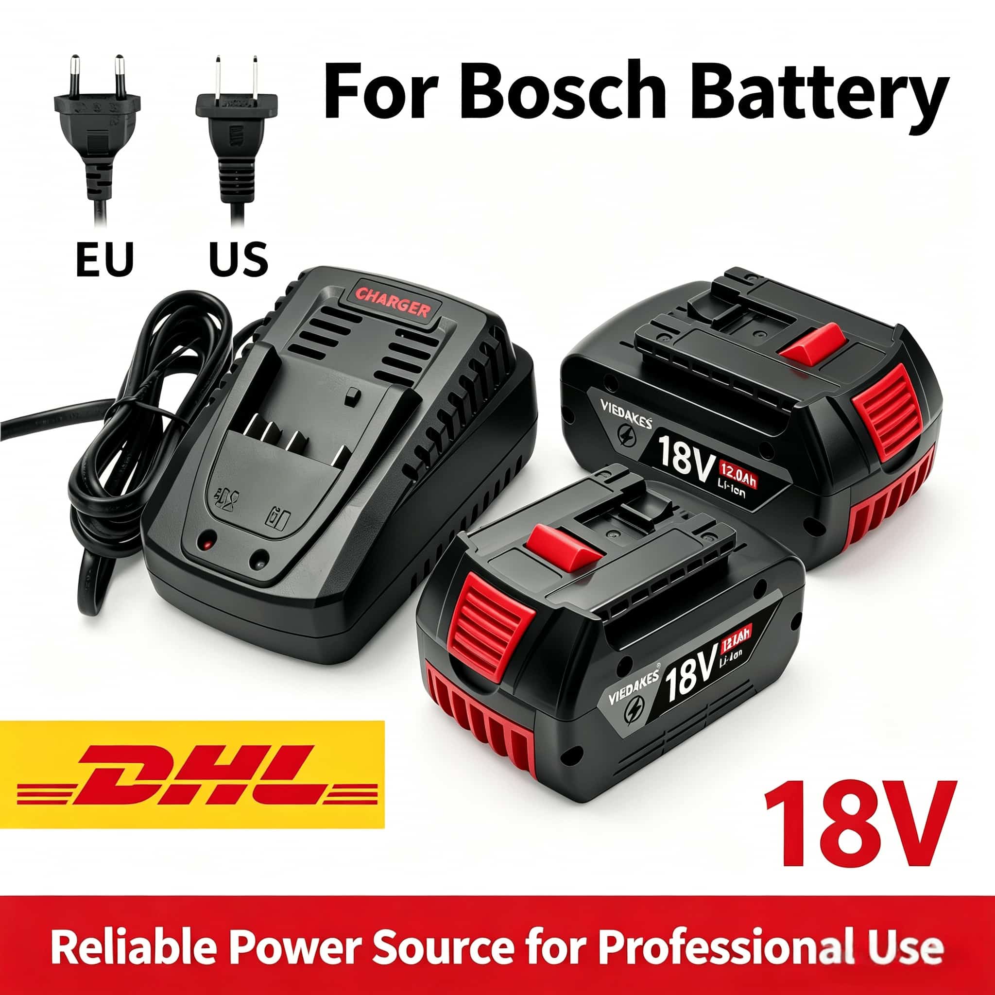 Bosch Drill Gsb 18V - Bateria de Substituição para Furadeira Elétrica