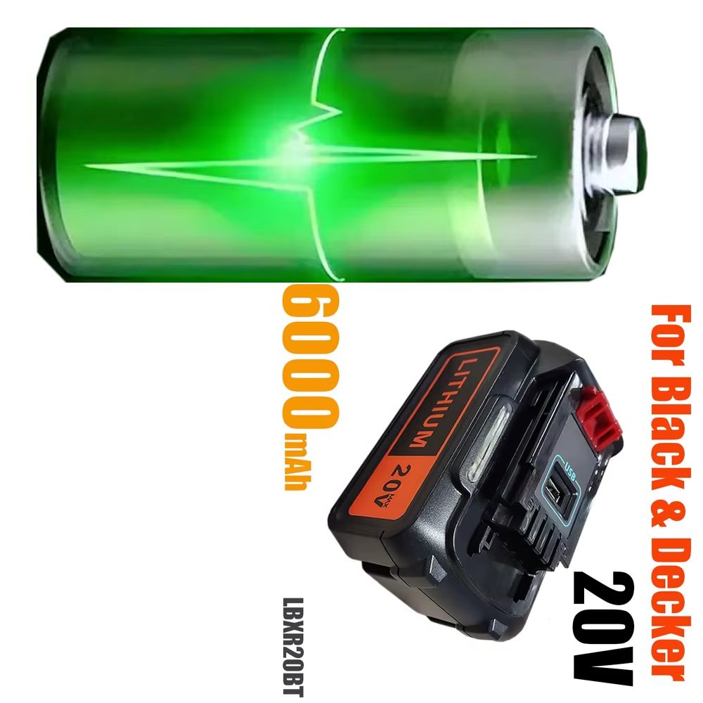 Black+Decker Tool Cordless - Bateria de Lítio 18V 6Ah/10Ah 8.0Ah