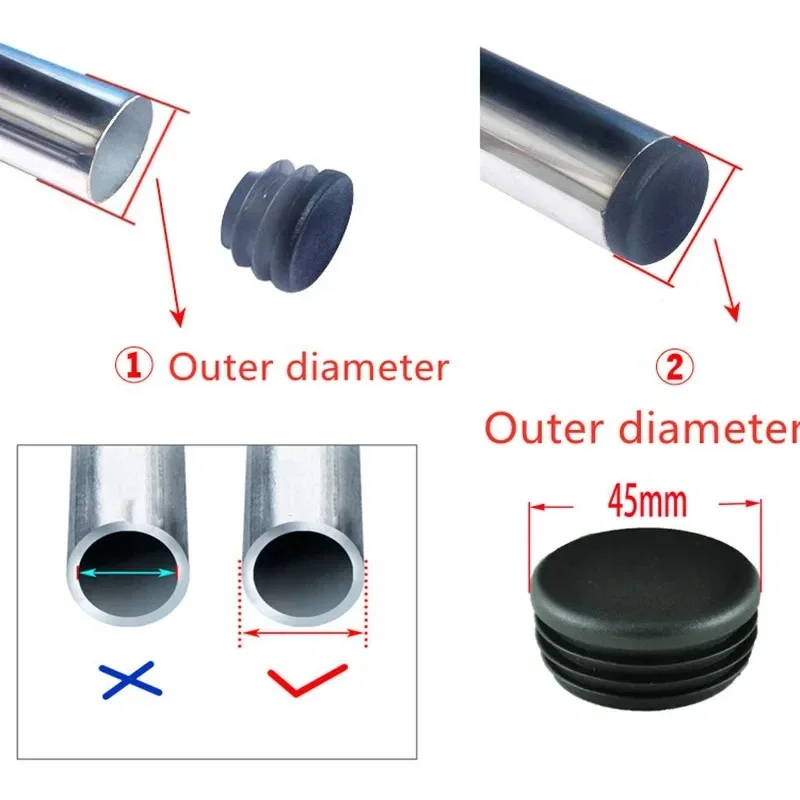 Plugue de tubo redondo preto 1 - Plastic Pipe Clip avaliação e preço