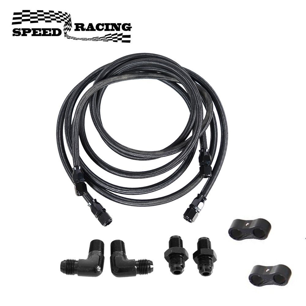 2 X 7Ft AN6 Linhas de Transmis - Flexible Hose Braided avaliação e preço